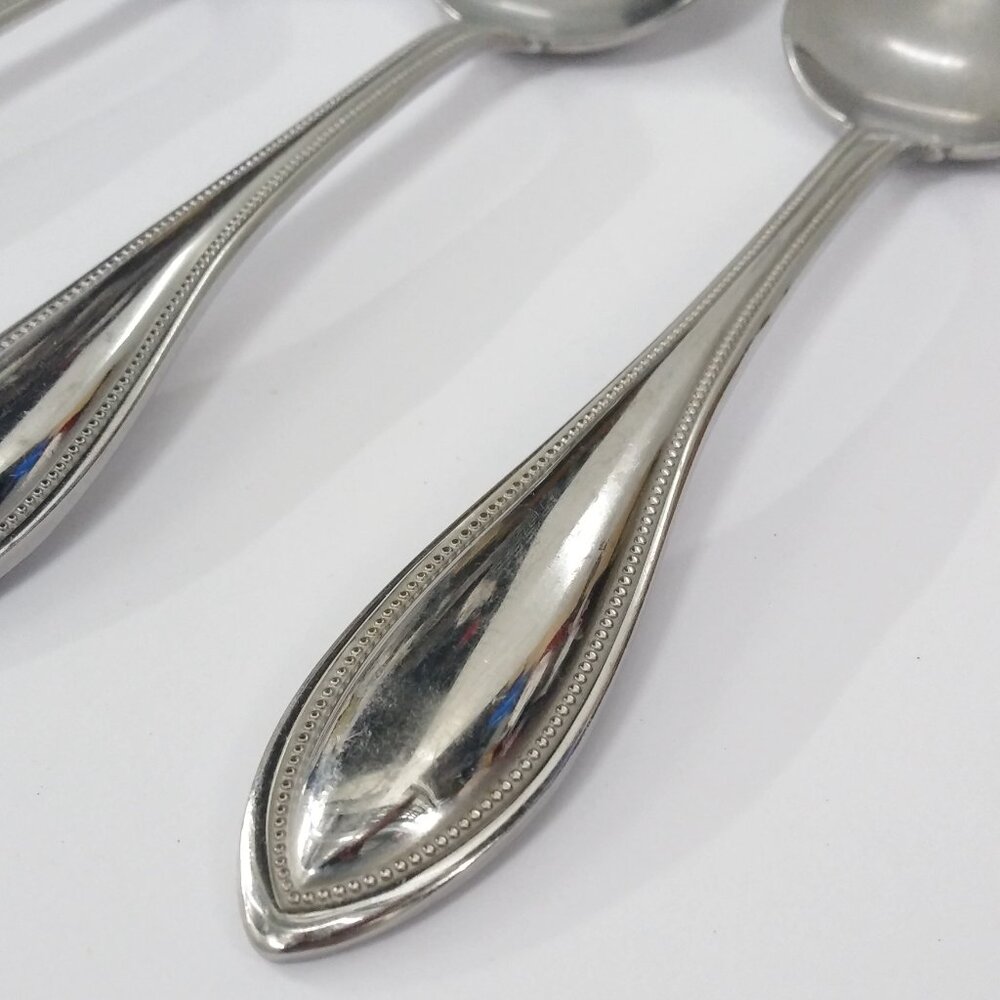 Oneida Silver Oval Soup Spoons Stainless Set of 5 - Picture 4 of 7